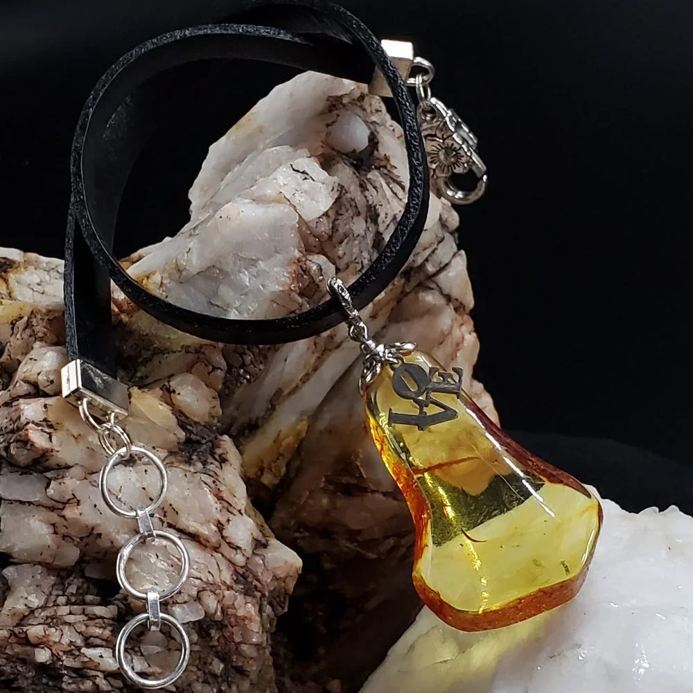 Silver Amber Jewelry love genuine