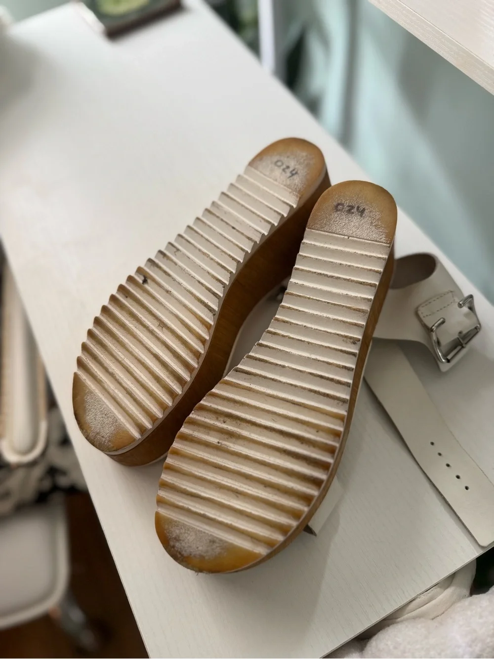 Steve Madden worn shown platform