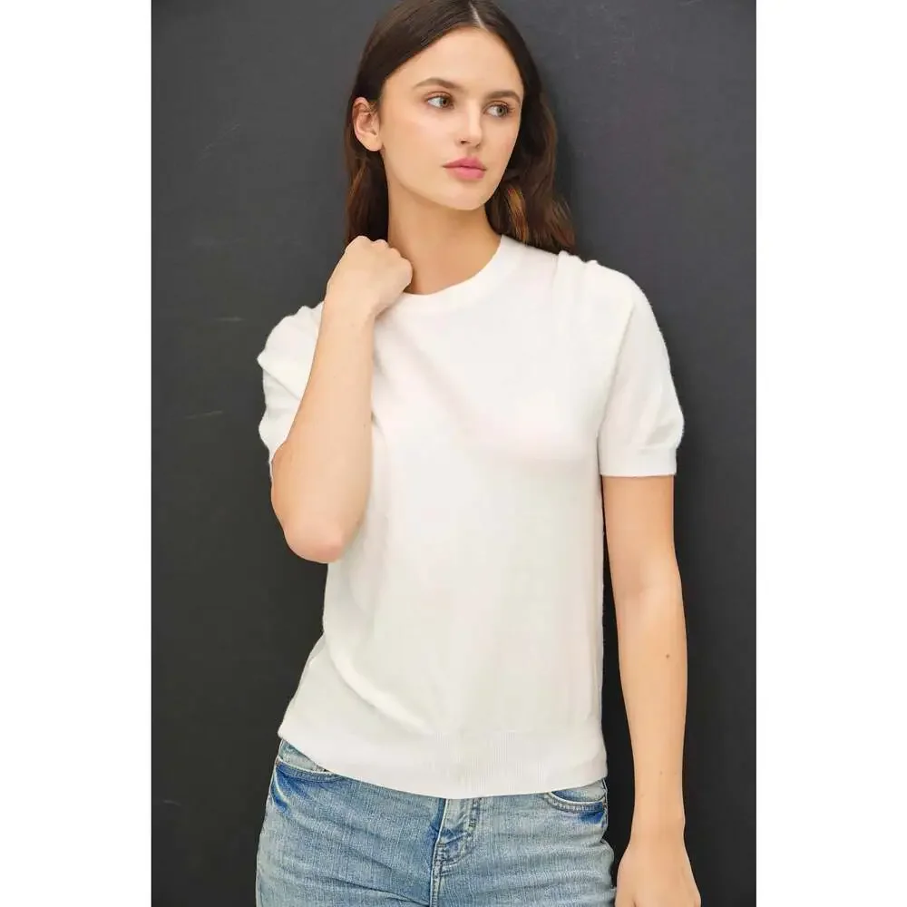 Essential Short Sleeve Sweater Top