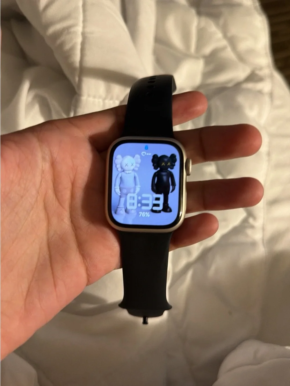 Apple Watch Gold Aluminum Case with Black Sport Band
