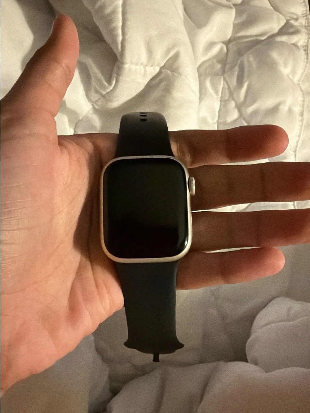 Apple Watch Gold Aluminum Case with Black Sport Band