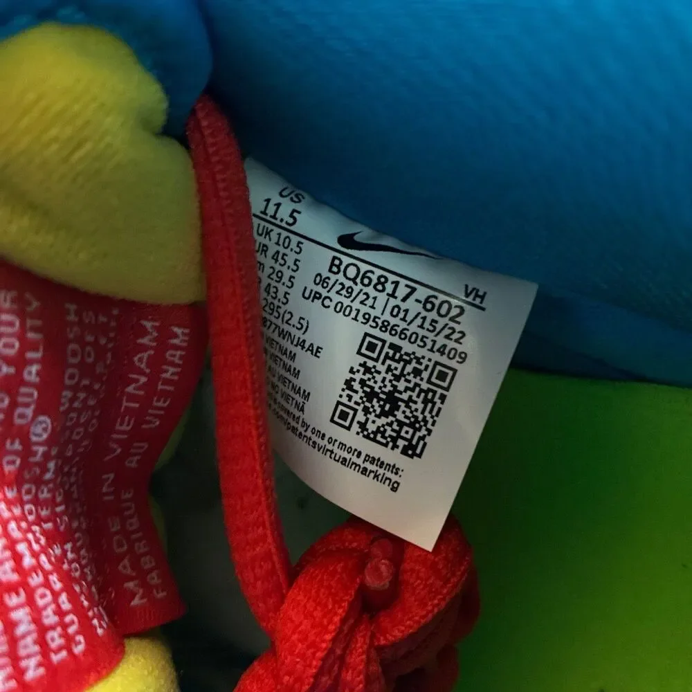 Nike SB Dunk Low Pro Bart Simpson Men Size 11.5 Yellow Red White Blue BQ6817-602