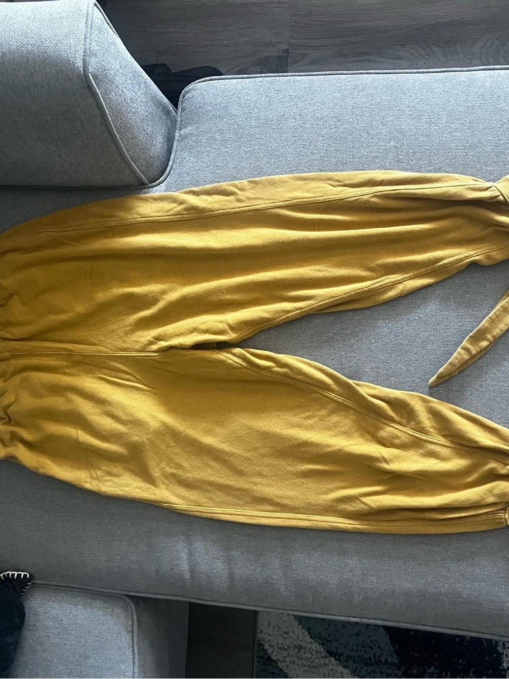 Free People Movement Ankle Tie Joggers in Mustard Yellow Size S