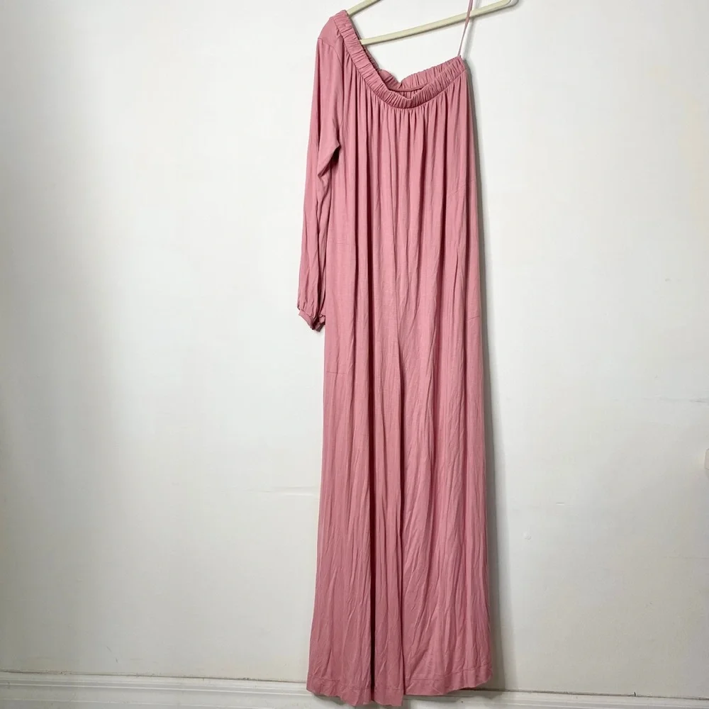 Free People Dusty Rose One-Shoulder Jumpsuit