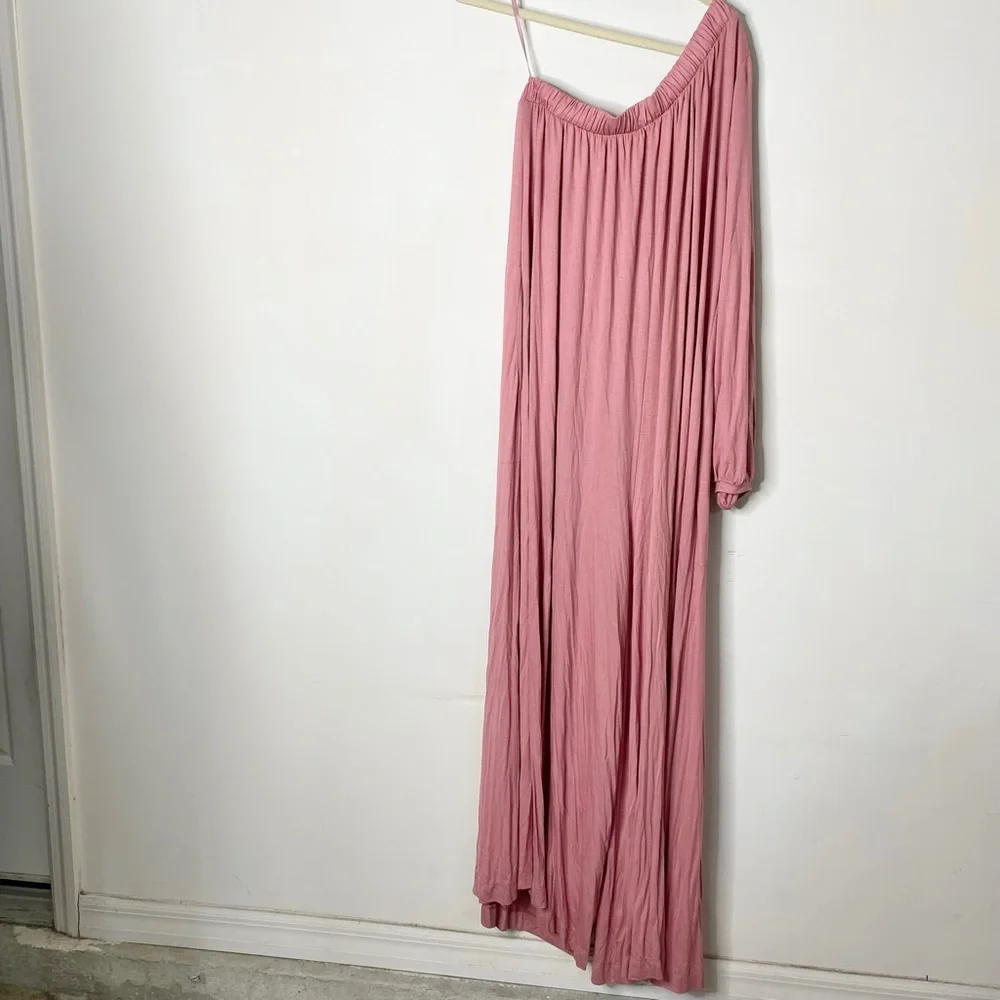 Free People Dusty Rose One-Shoulder Jumpsuit