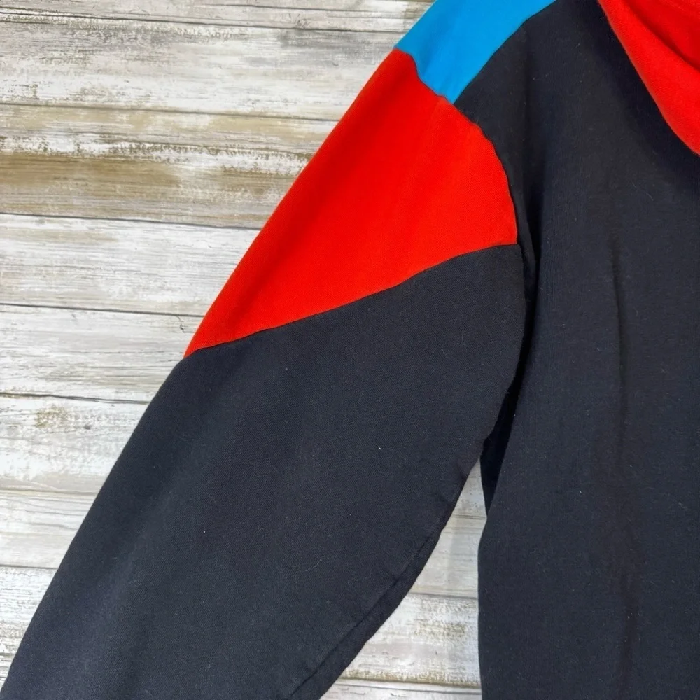 THE NORTH FACE Extreme Pullover Hoodie Black In Tnf Black/ Fiery Red/ Blue Small