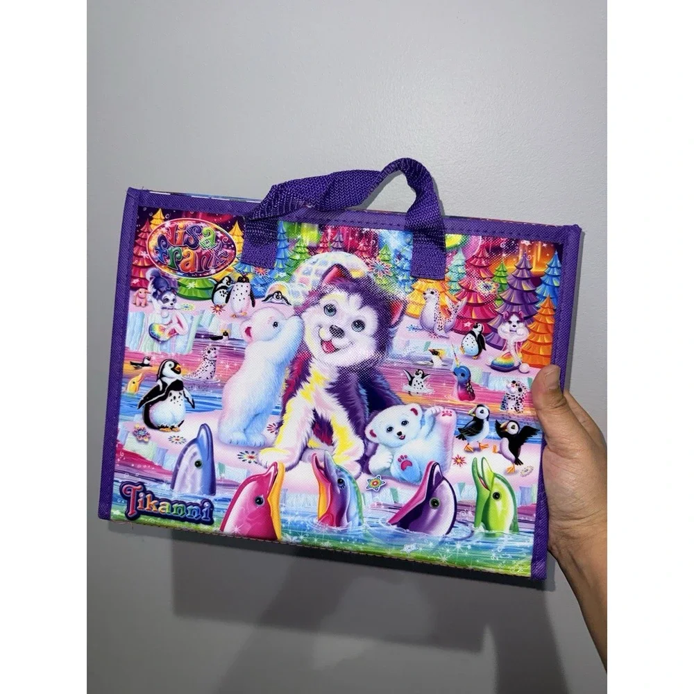 Lisa Frank TIKANNI HUSKY Trifold Portfolio Storage‎ Case Folder Activity Book E