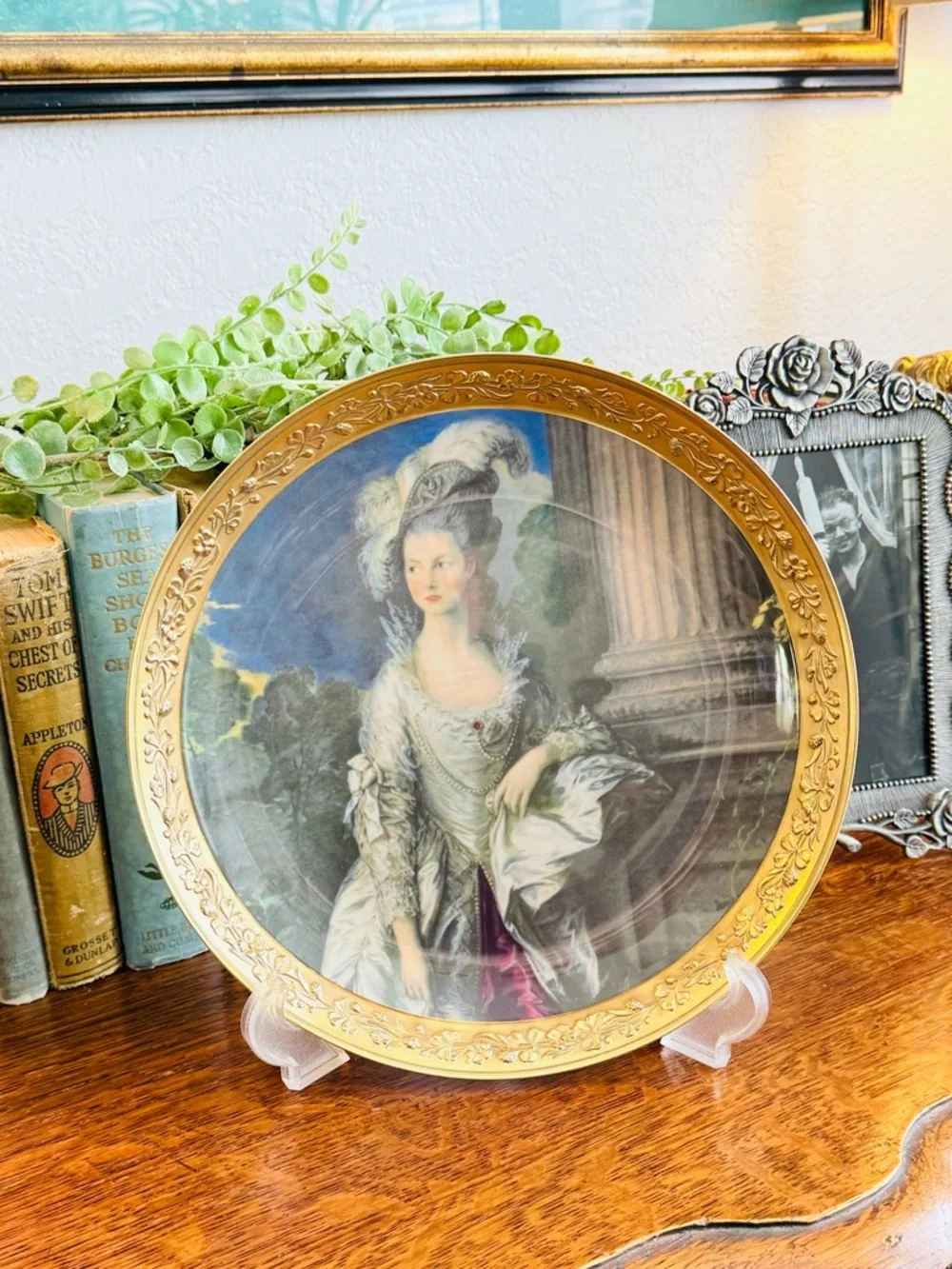 Gorham Gold Framed Portrait Plate with “Honorable Mrs. Graham”1777