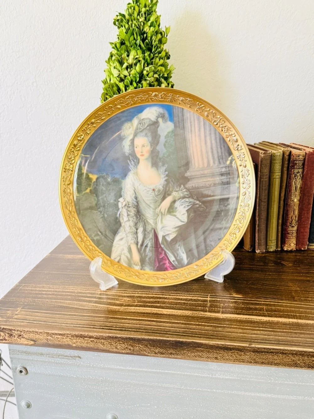 Gorham Gold Framed Portrait Plate with “Honorable Mrs. Graham”1777