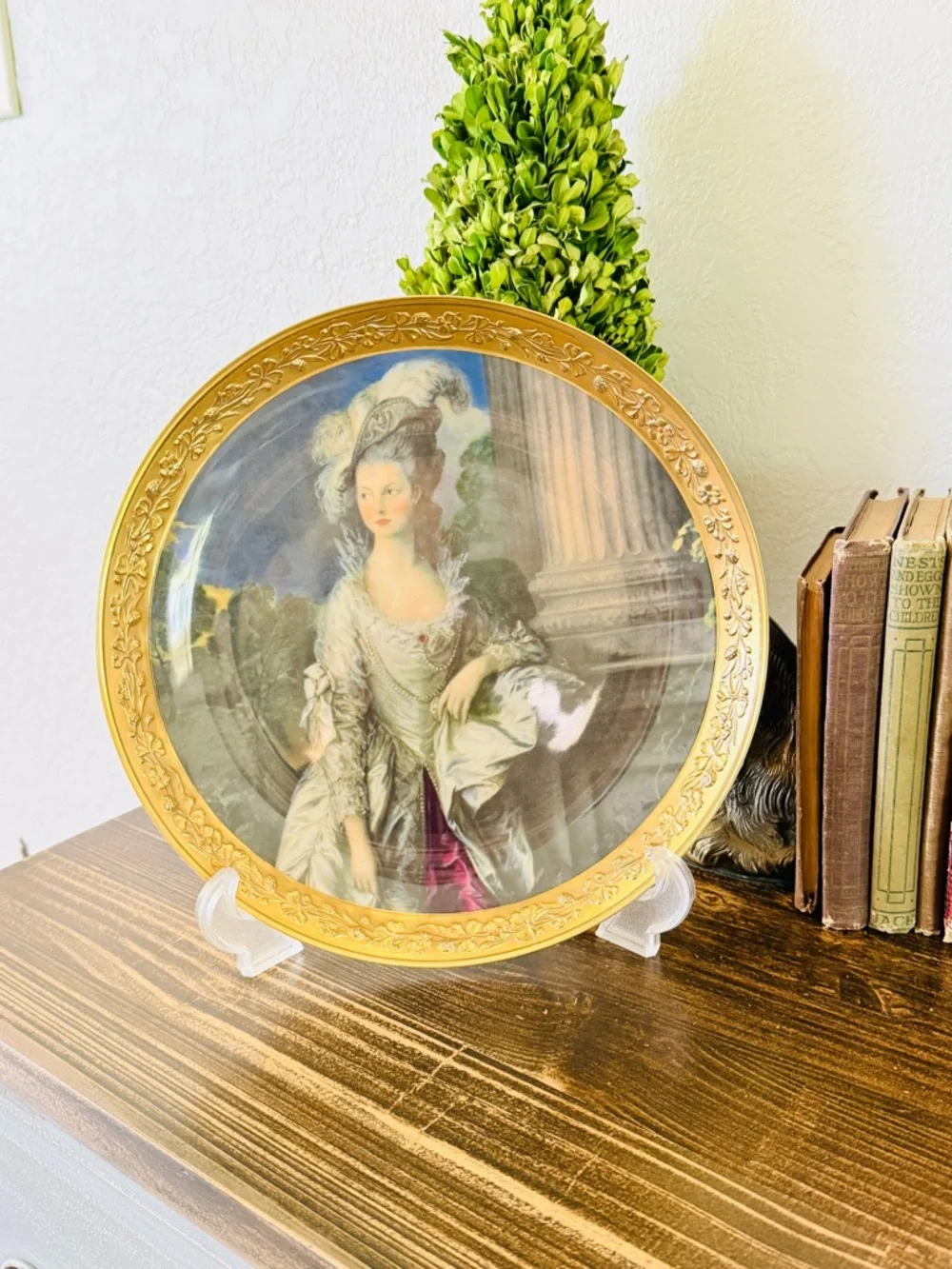Gorham Gold Framed Portrait Plate with “Honorable Mrs. Graham”1777