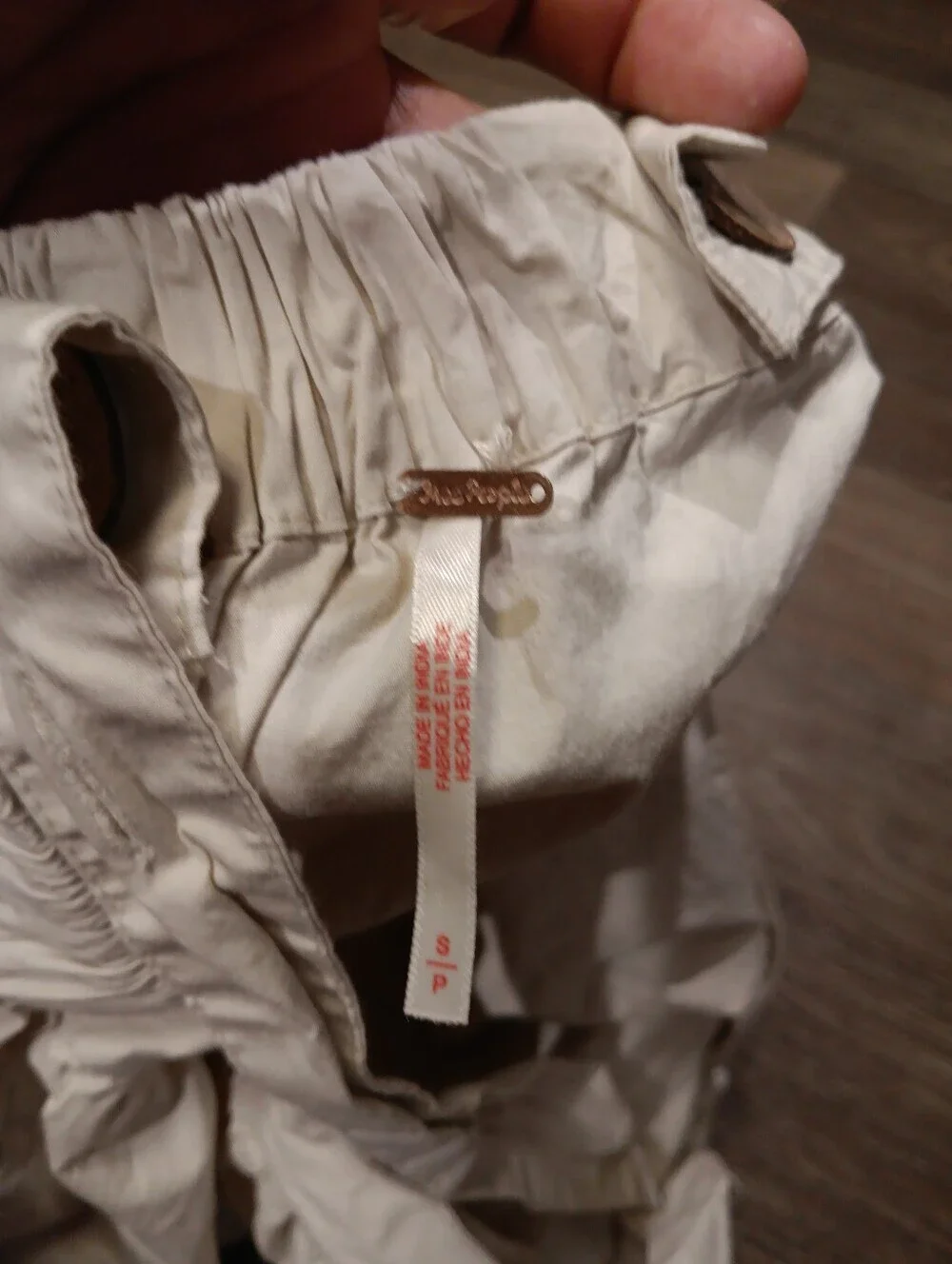 Free People Cream Mini Sundress Sz S
