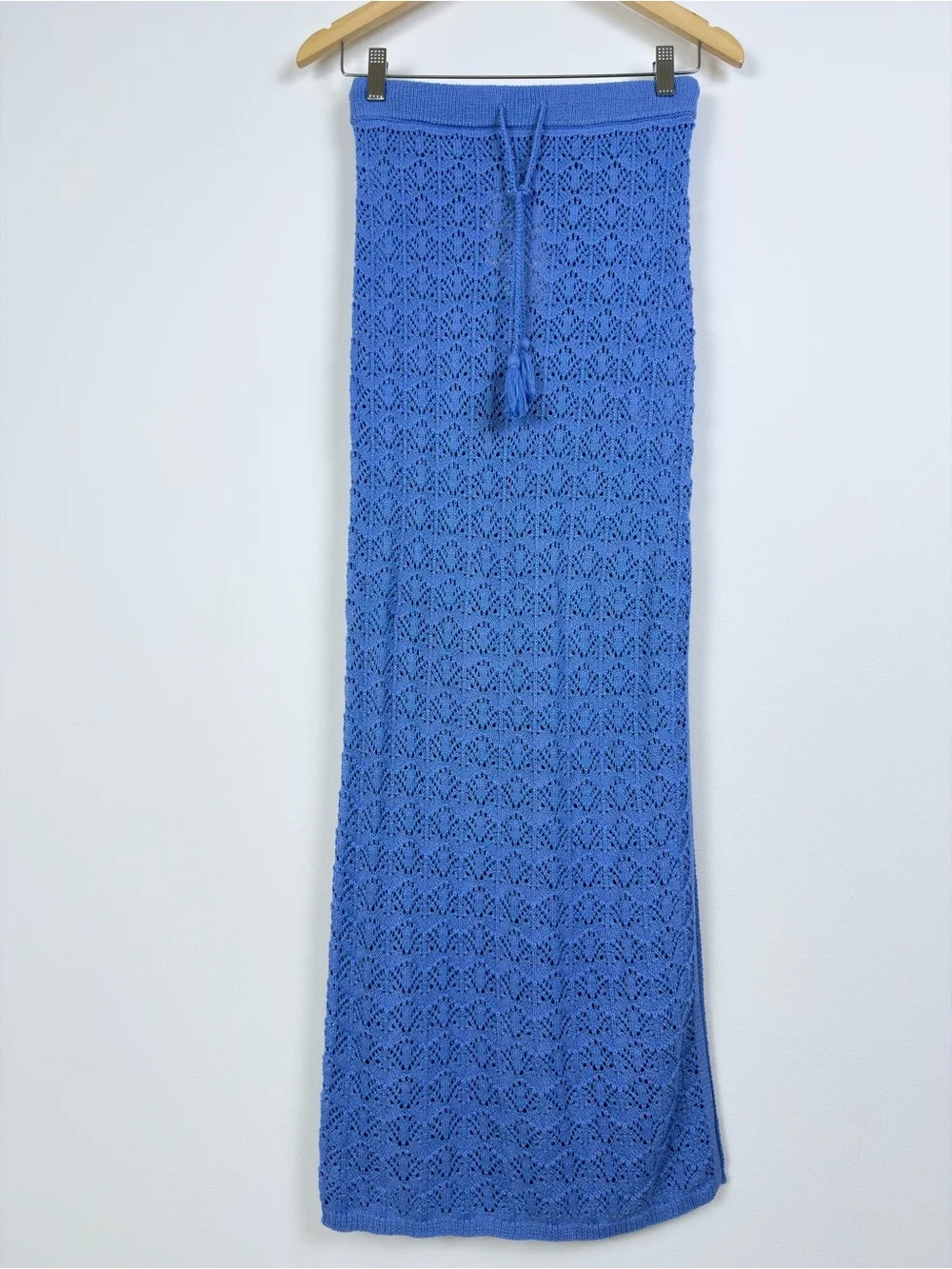 L*SPACE Sweet Talk Knit Set Blue NWT Top S Skirt XS
