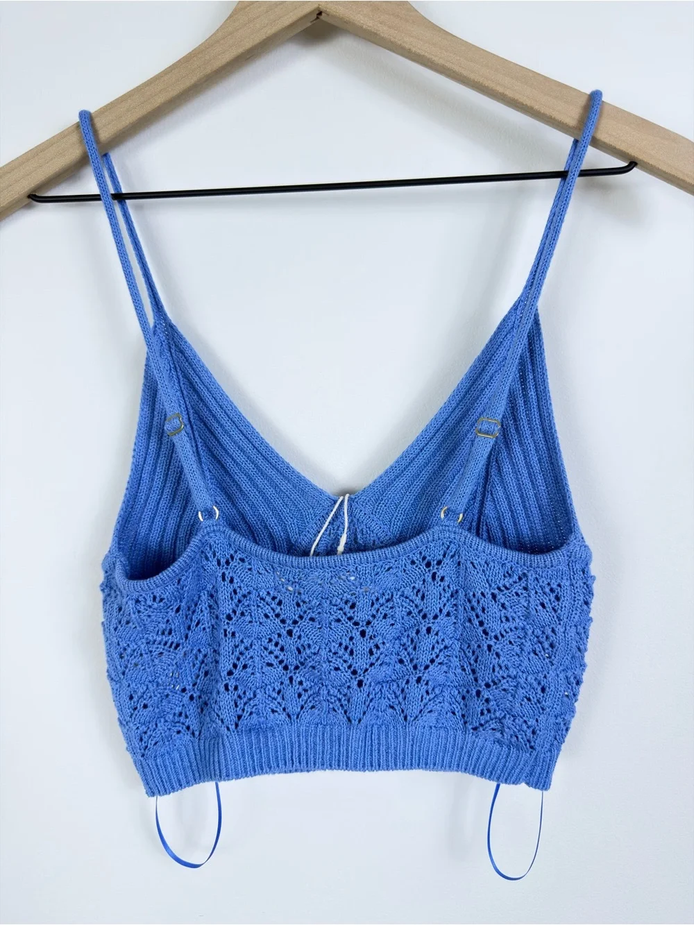 L*SPACE Sweet Talk Knit Set Blue NWT Top S Skirt XS