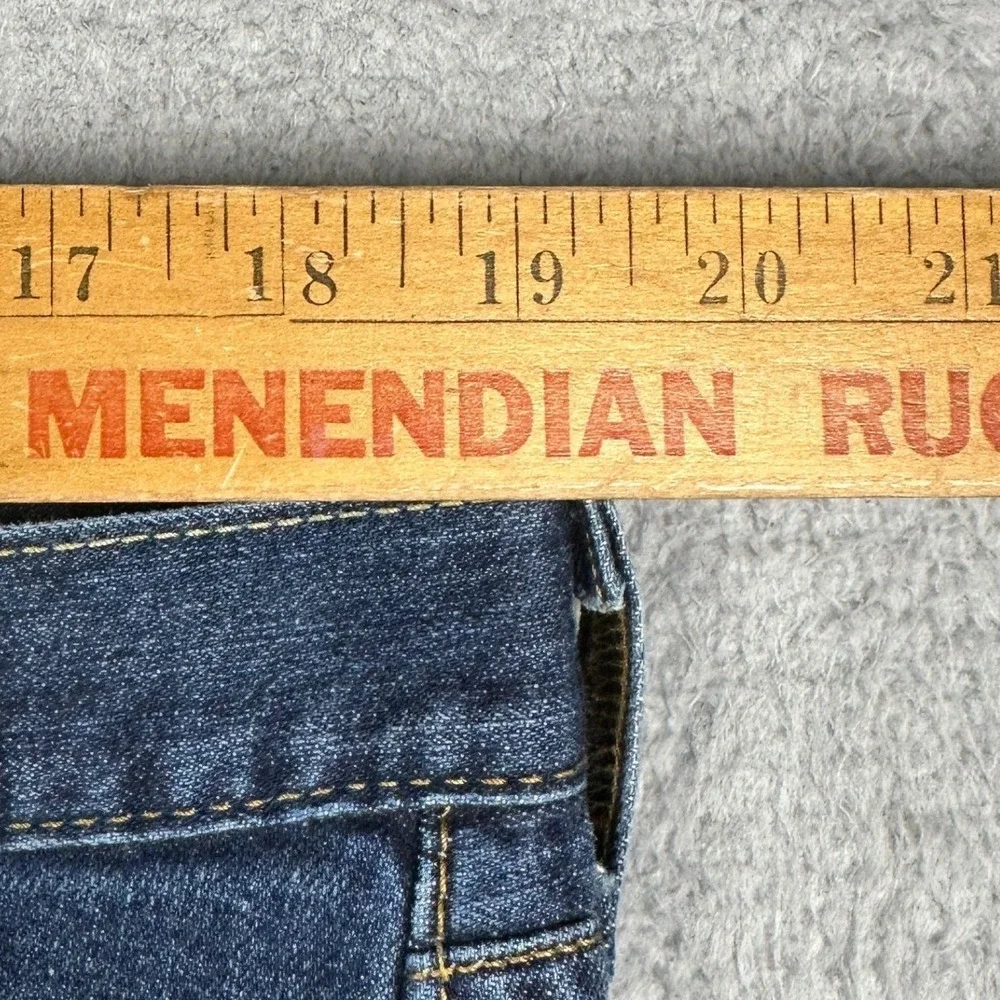 Levi 514 Jeans Mens 38X30 Blue Straight Leg Distressed 5 Pocket Stretch Denim