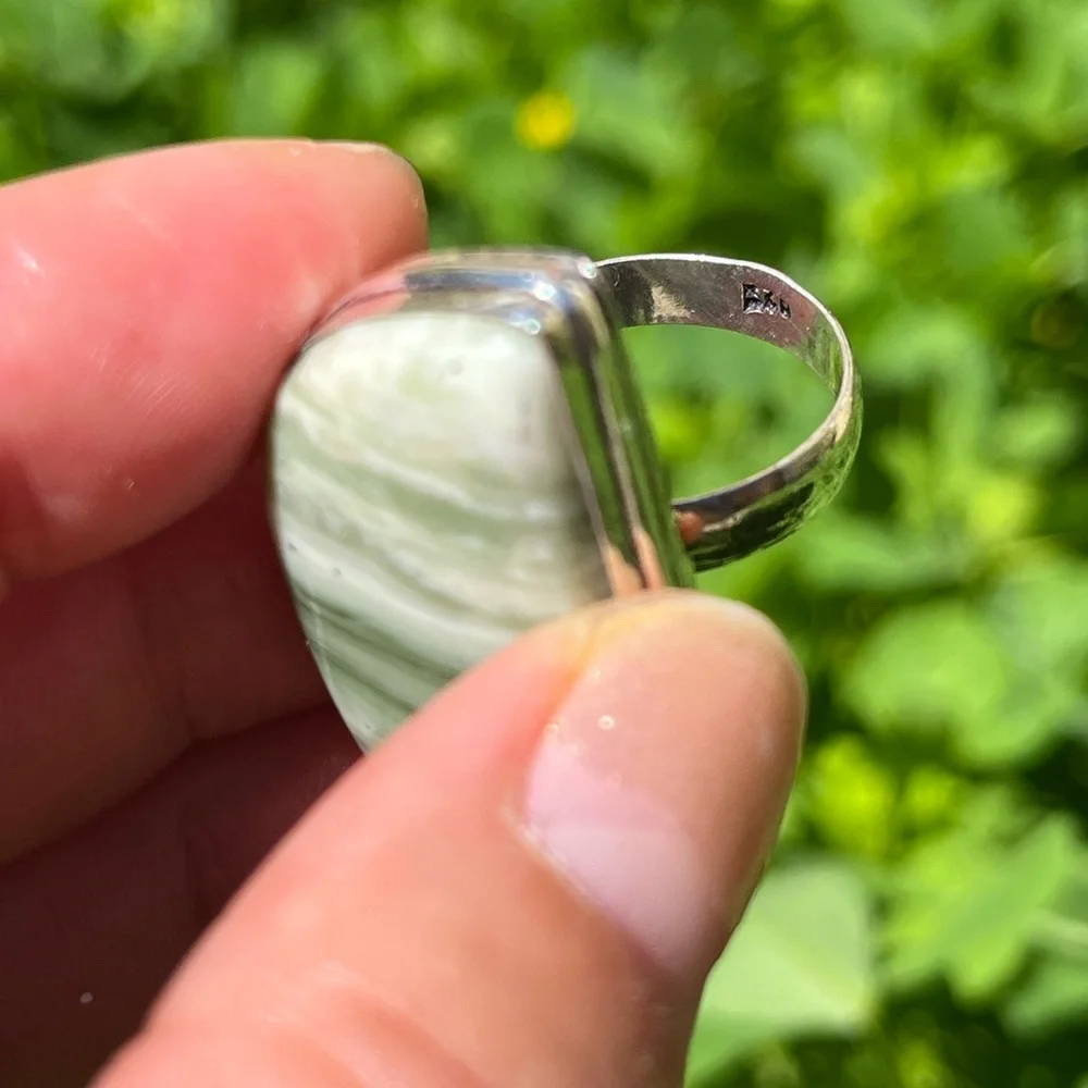 Size‎ 7 Silver plated Larsonite Ring