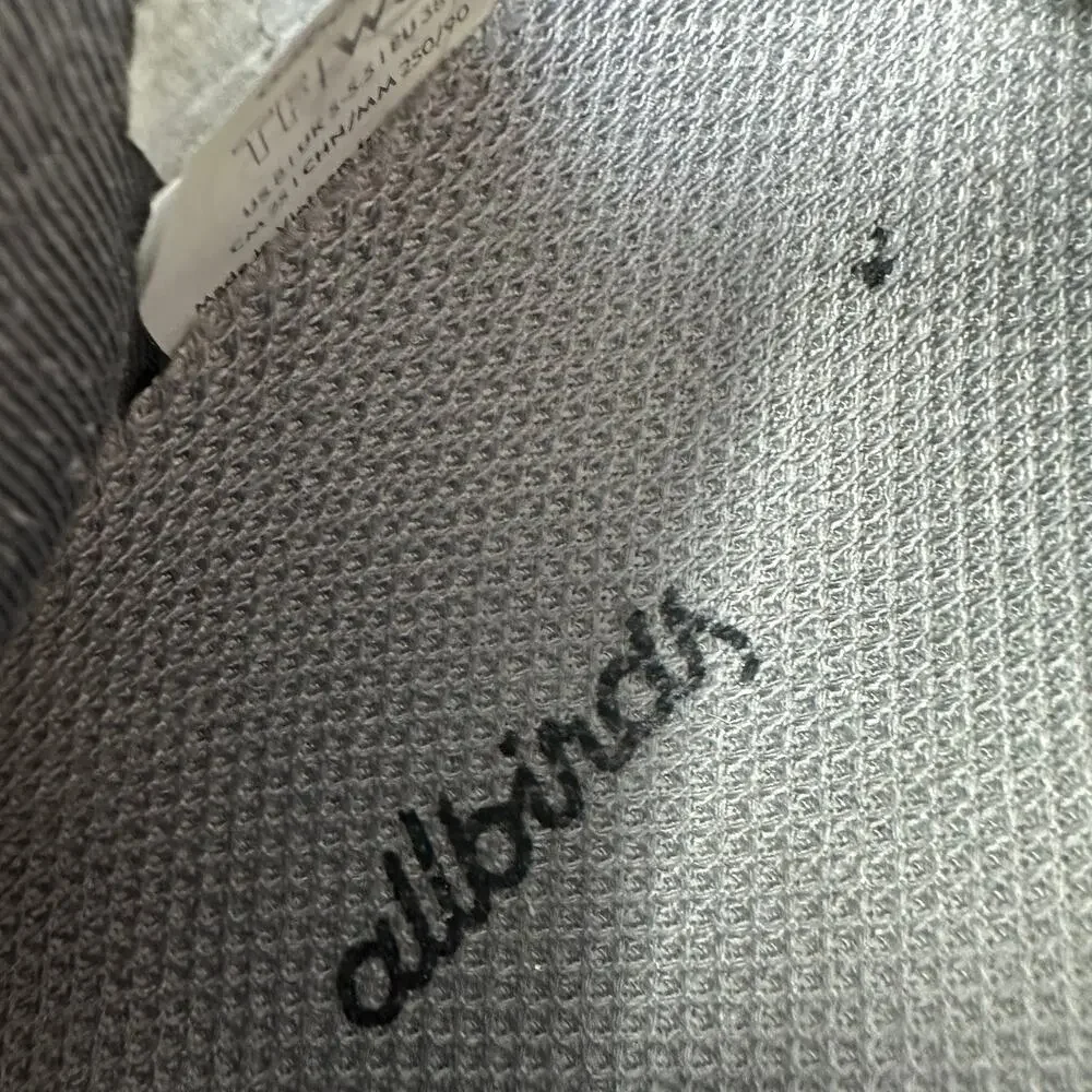 Allbirds Tree Flyer Sneakers Womens Size 8 Black White Lace Up *AS IS READ