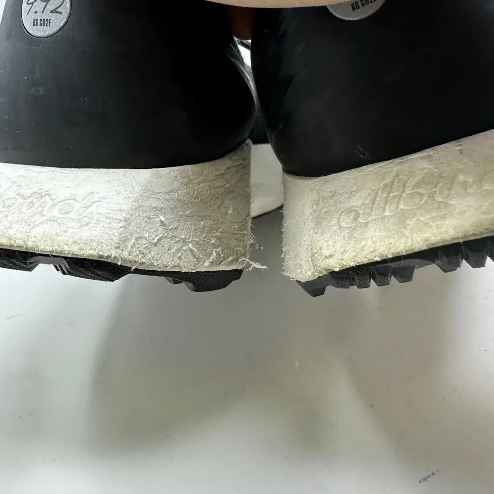 Allbirds Tree Flyer Sneakers Womens Size 8 Black White Lace Up *AS IS READ
