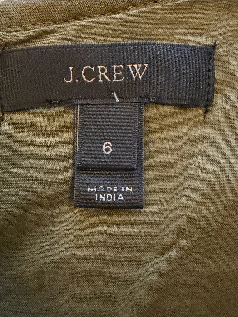 J. Crew Olive Sequin Midi Tank Dress size 6