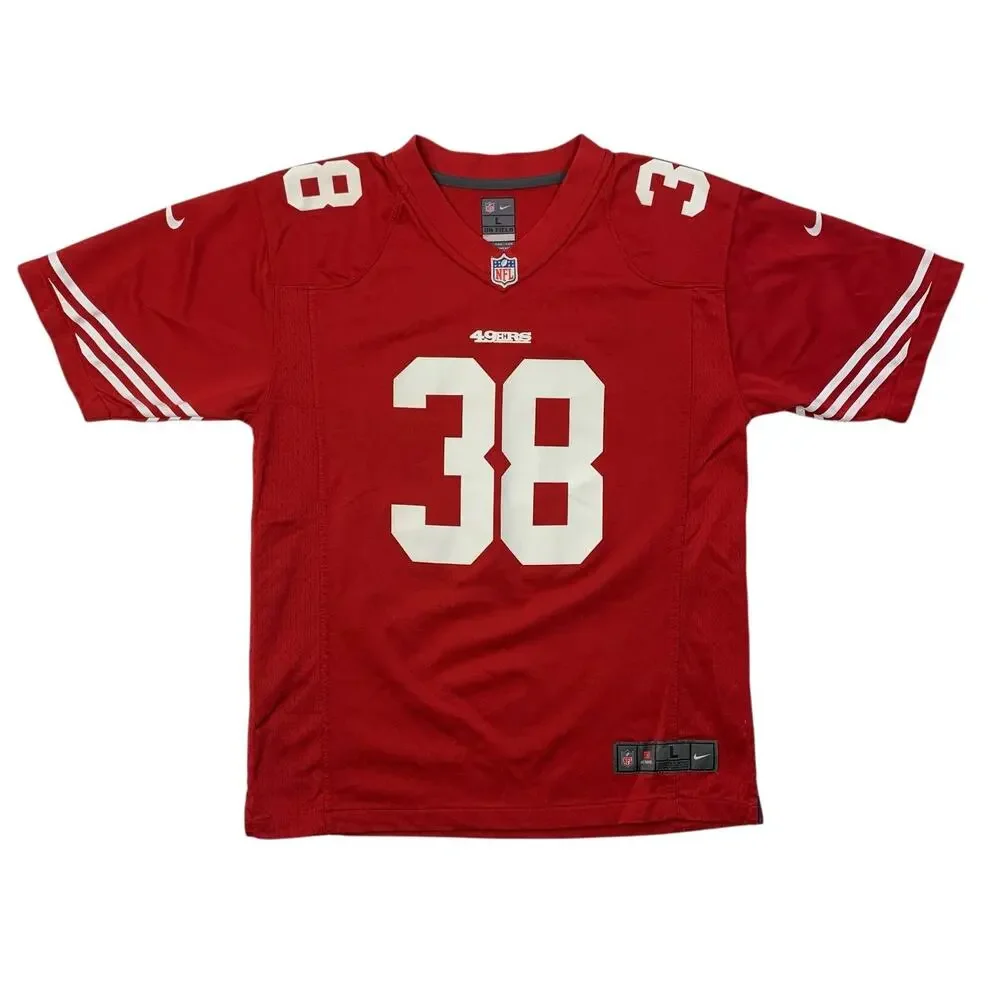San Francisco 49ers Jersey Youth Kids Large Red Jarryd Hayne 38 NFL OnField Nike