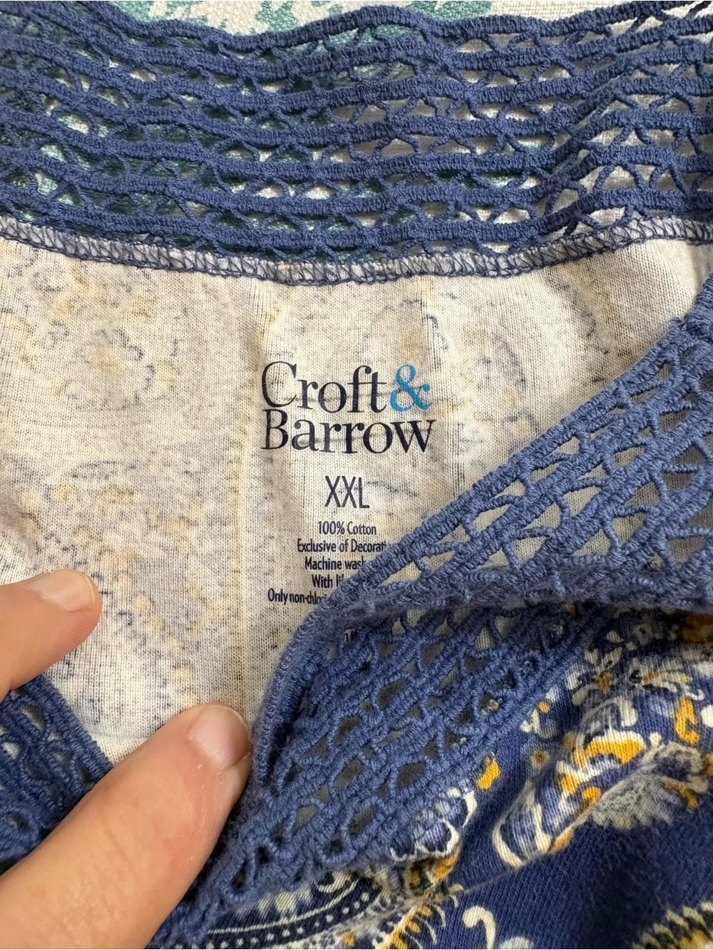 Croft & Barrel crochet trim