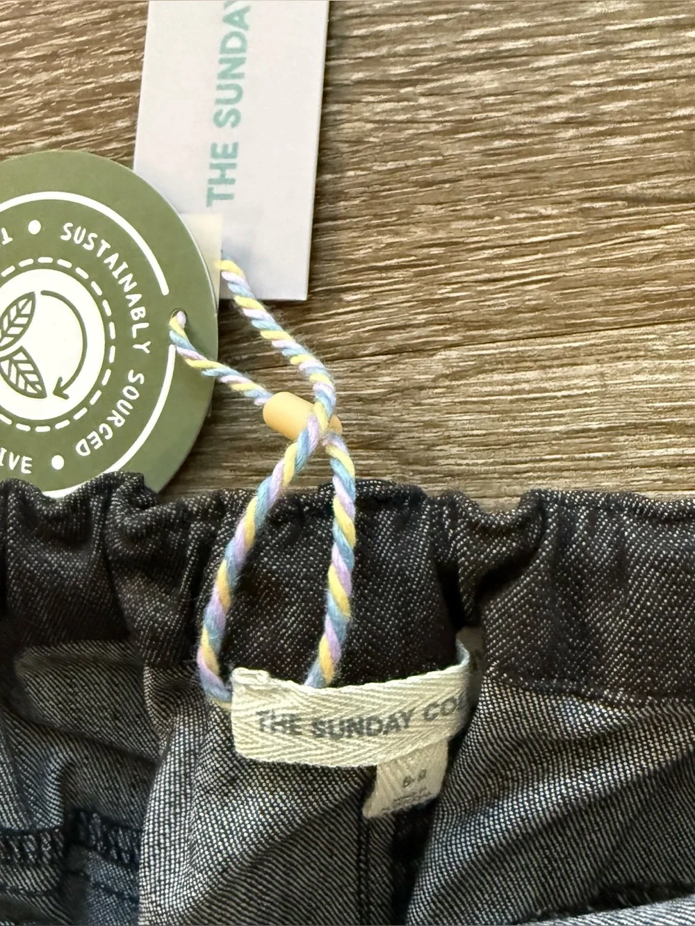 NWT The Sunday Collective Black Denim Look Plaid Detail Skirt
