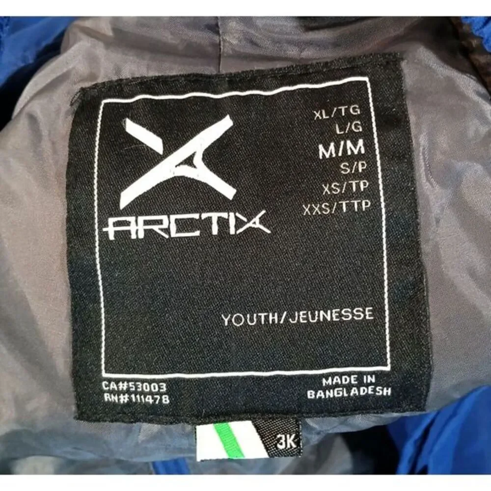 Arctix Insulated Bib Overalls Youth Medium Royal Blue New‎ Snow Pants 1550-83-M