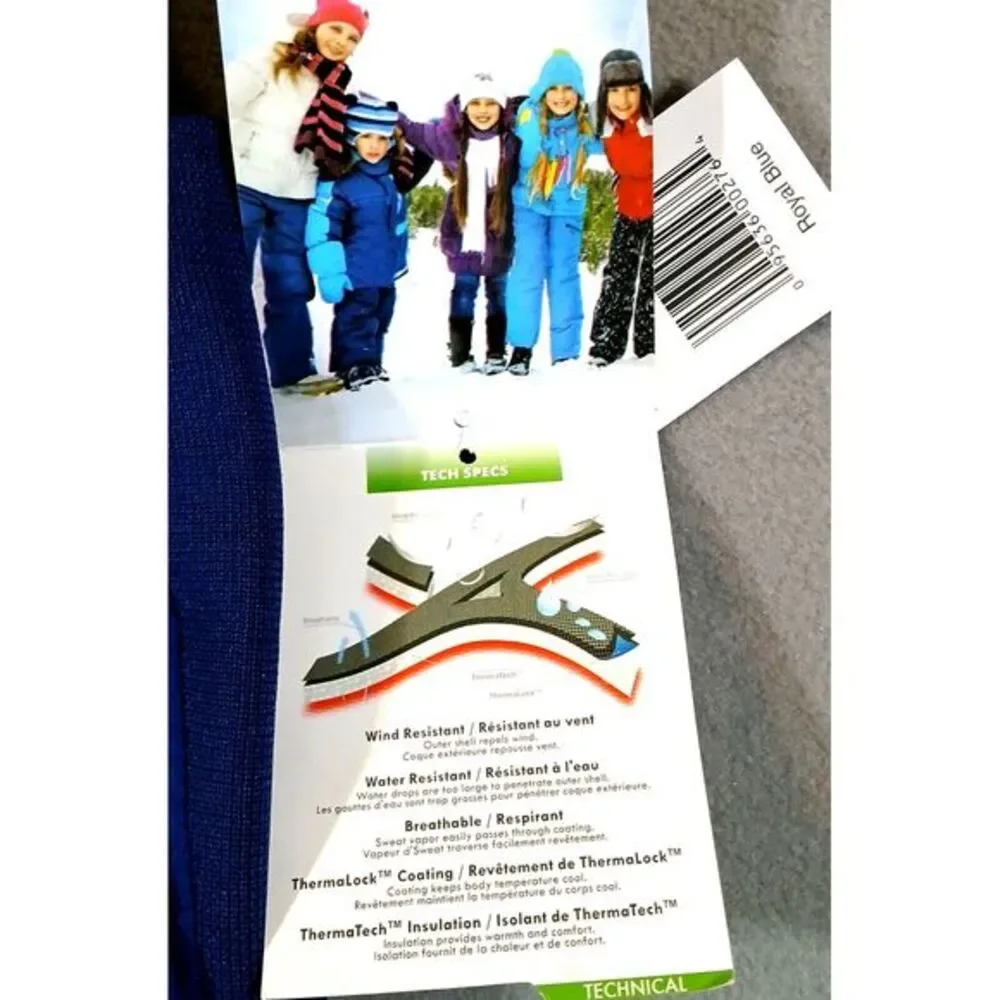 Arctix Insulated Bib Overalls Youth Medium Royal Blue New‎ Snow Pants 1550-83-M