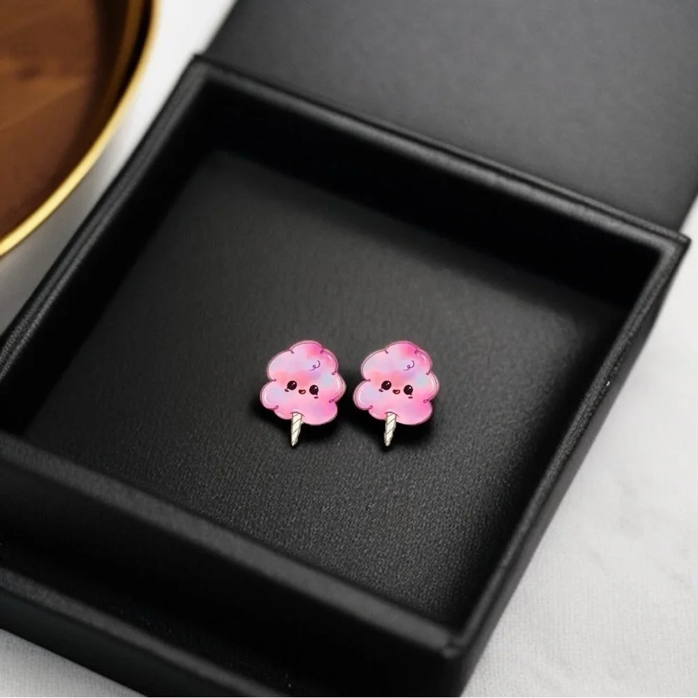 Sweeten Your Style: Adorable Cotton Candy Stud Earrings! 🍭✨ NWT Summertime Studs
