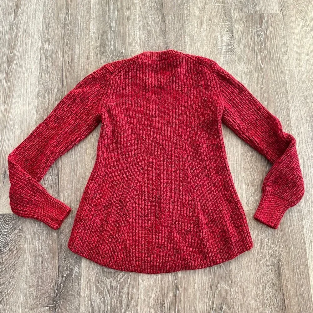 Athleta Sierra Crew Sweater Marled Candy Red - Size: XS