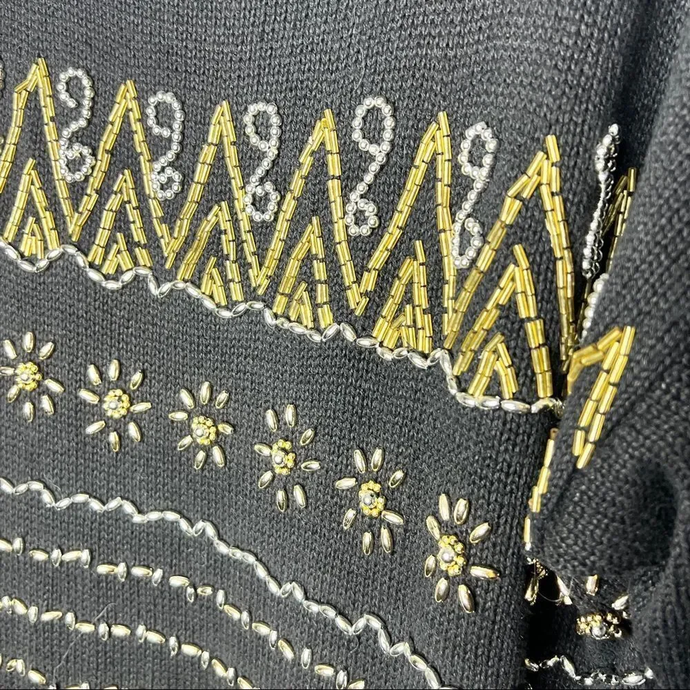 Vintage Victoria Jones Woman Long Beaded‎ Sweater