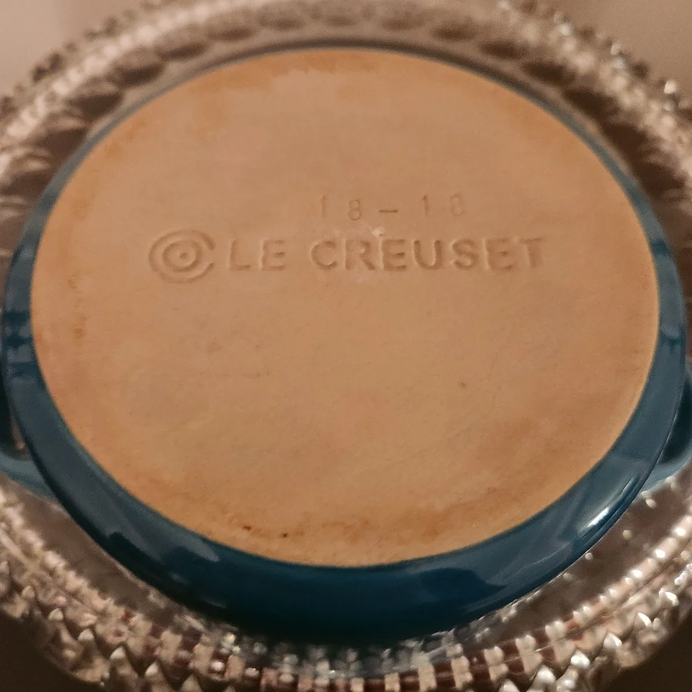Le Creuset Mini Cocotte Stoneware Bowl | Deep Teal | 18-10 | No Lid | French Kit