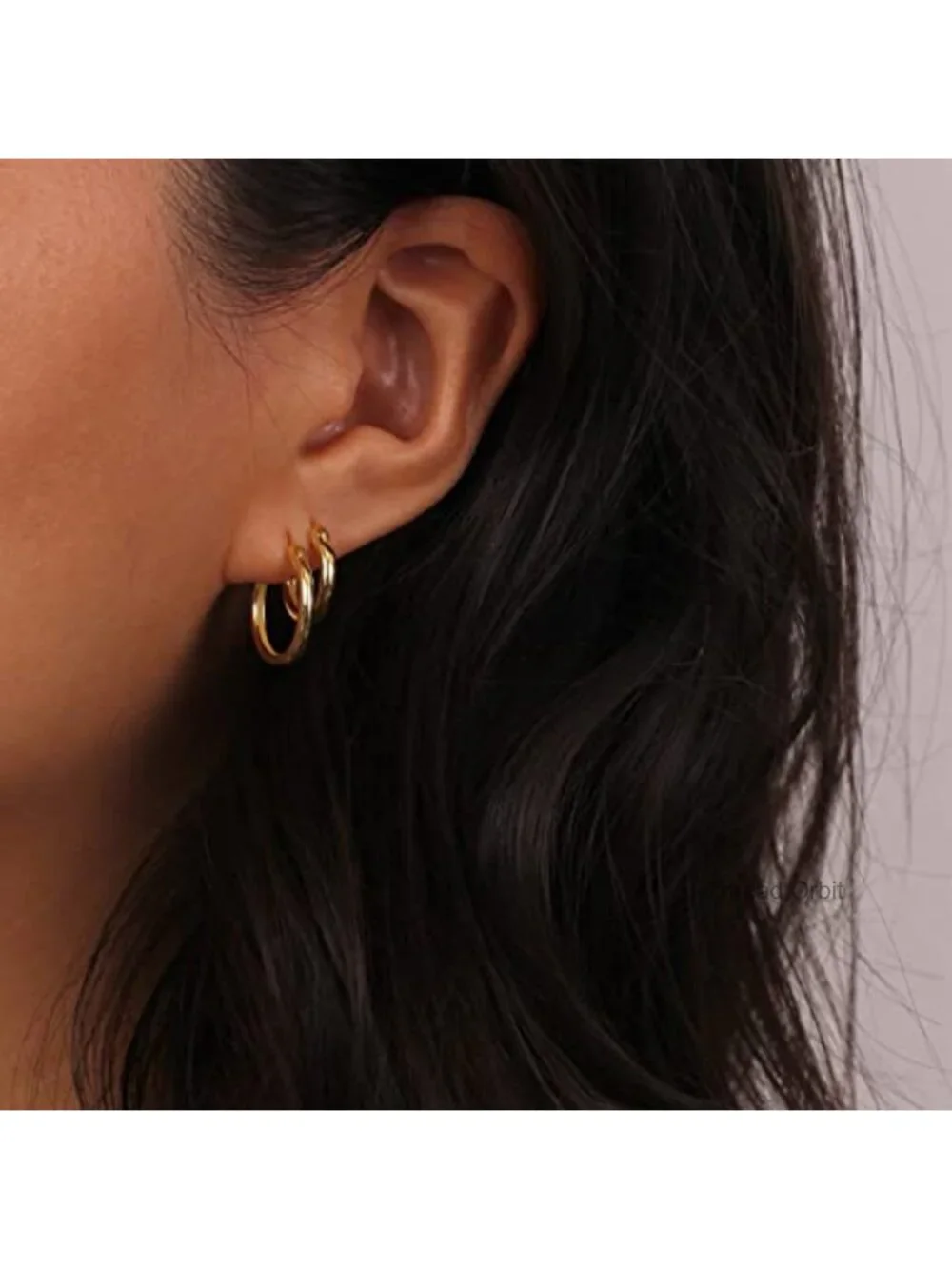 5-10 Pairs Stainless Steel Hoop Earrings Set Hypoallergenic Lightweight Thin