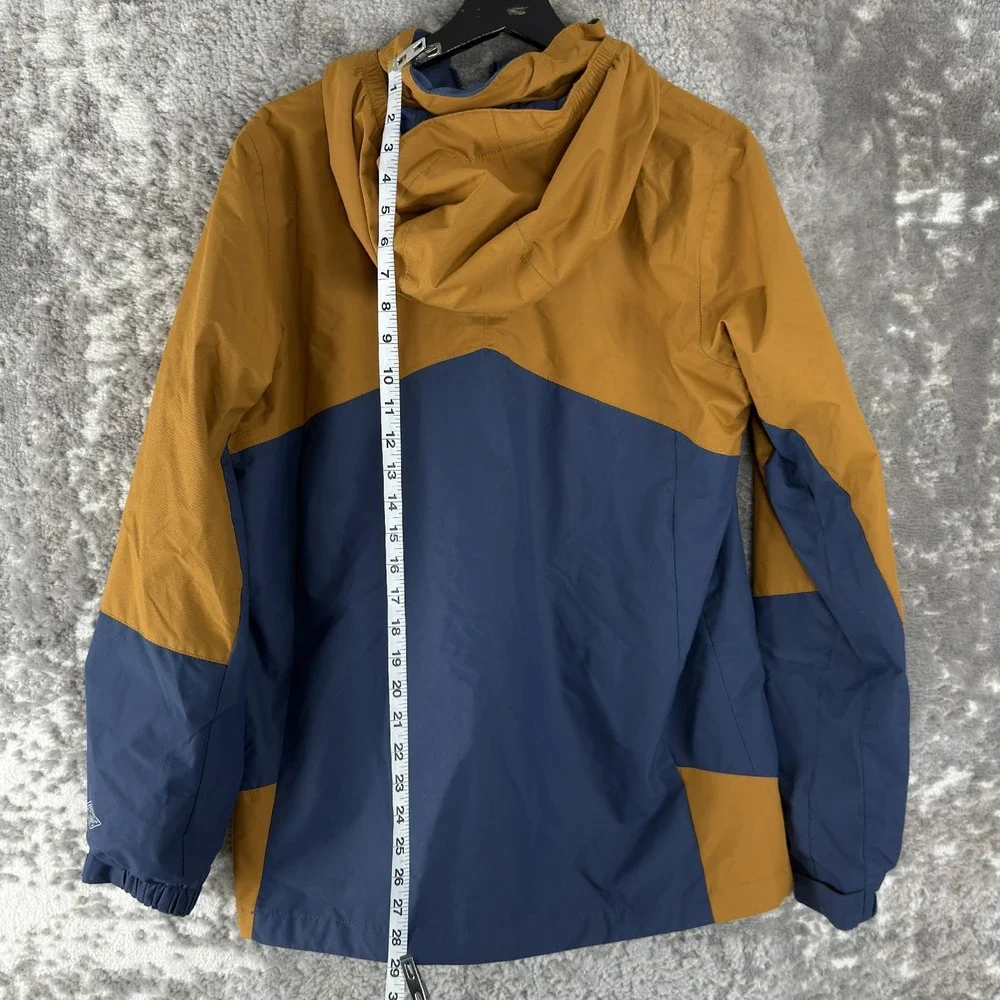 Columbia Sz‎ XL Omni-Heat Interchange Hooded Winter Jacket Blue/Yellow Long Boys
