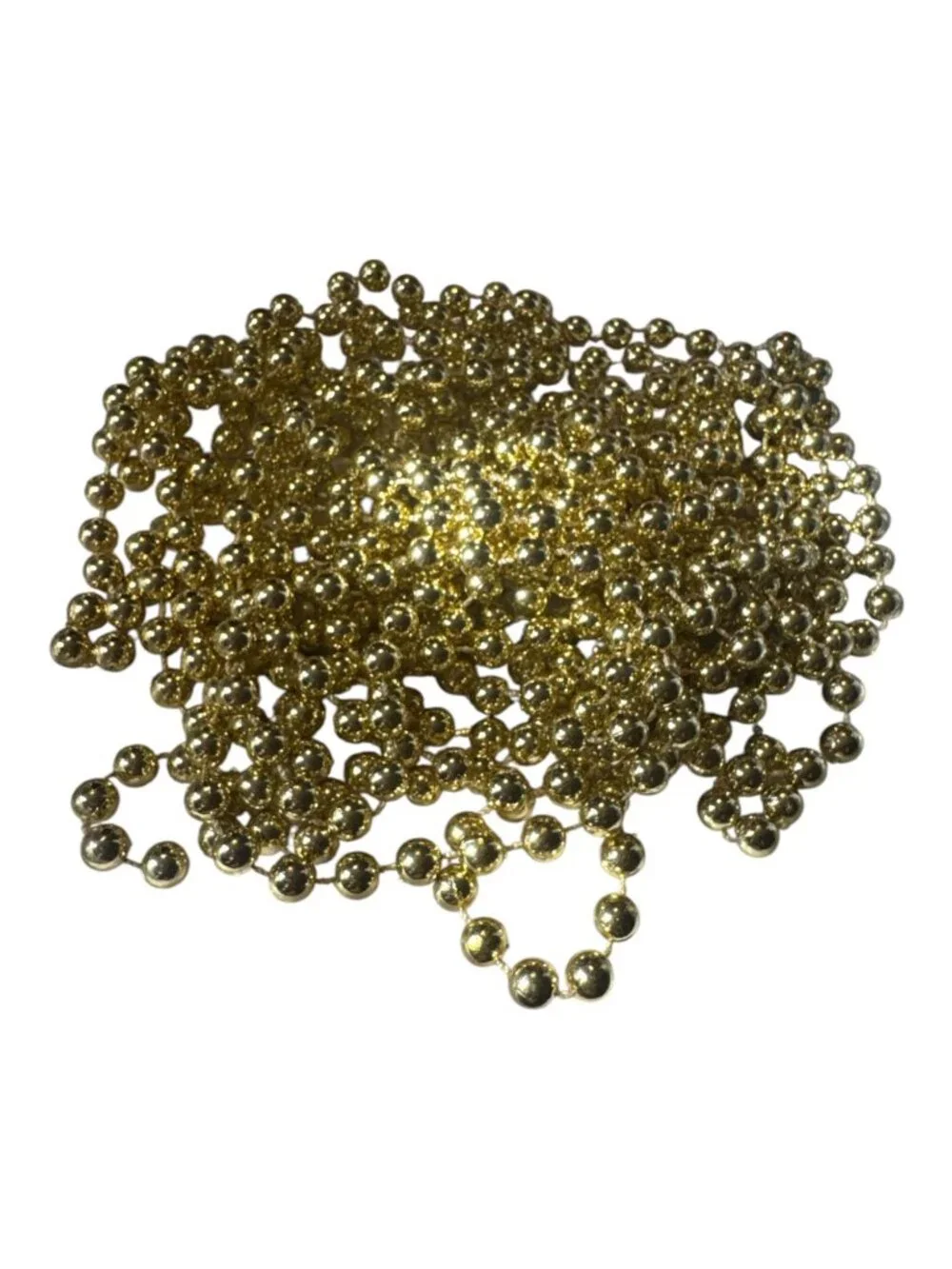 Gold Beaded Necklace Strand 210 inches for Events Decorations & Costumes