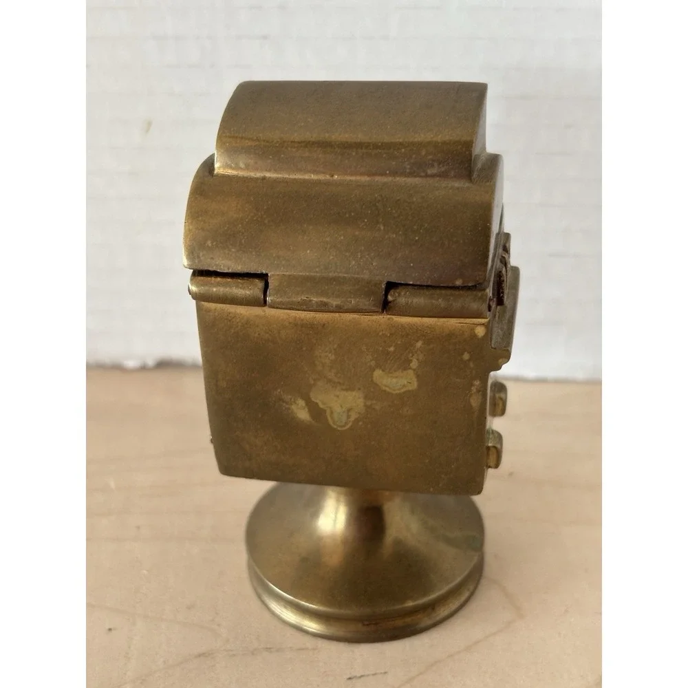 Vintage Solid Brass Mail Box Trinket Box US Mail 4