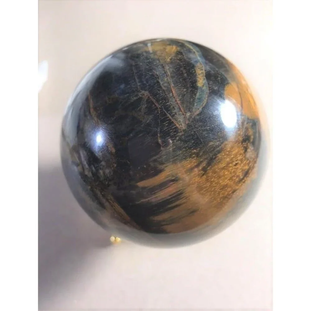 Big Blue Tiger Eye Sphere w/stand