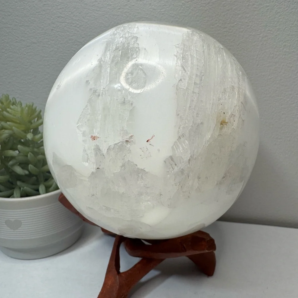 Huge Selenite Crystal Sphere