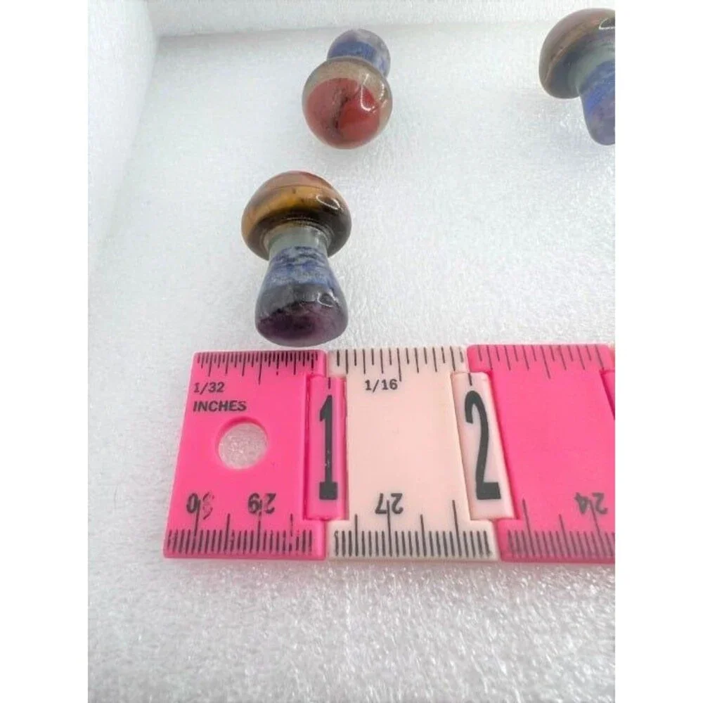 Chakra Gemstone Mushroom Carving