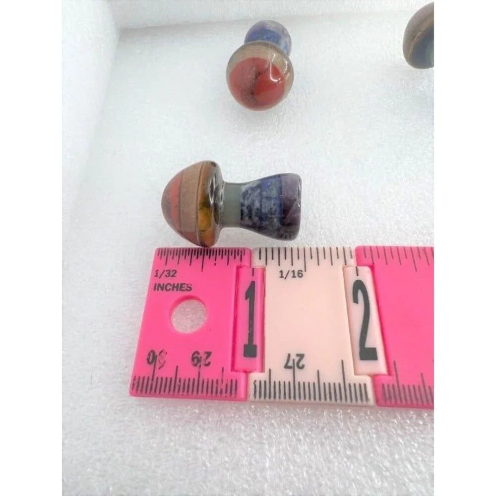 Chakra Gemstone Mushroom Carving