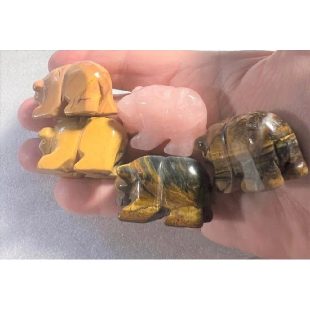 Gemstone Bear Carving - Your Choice