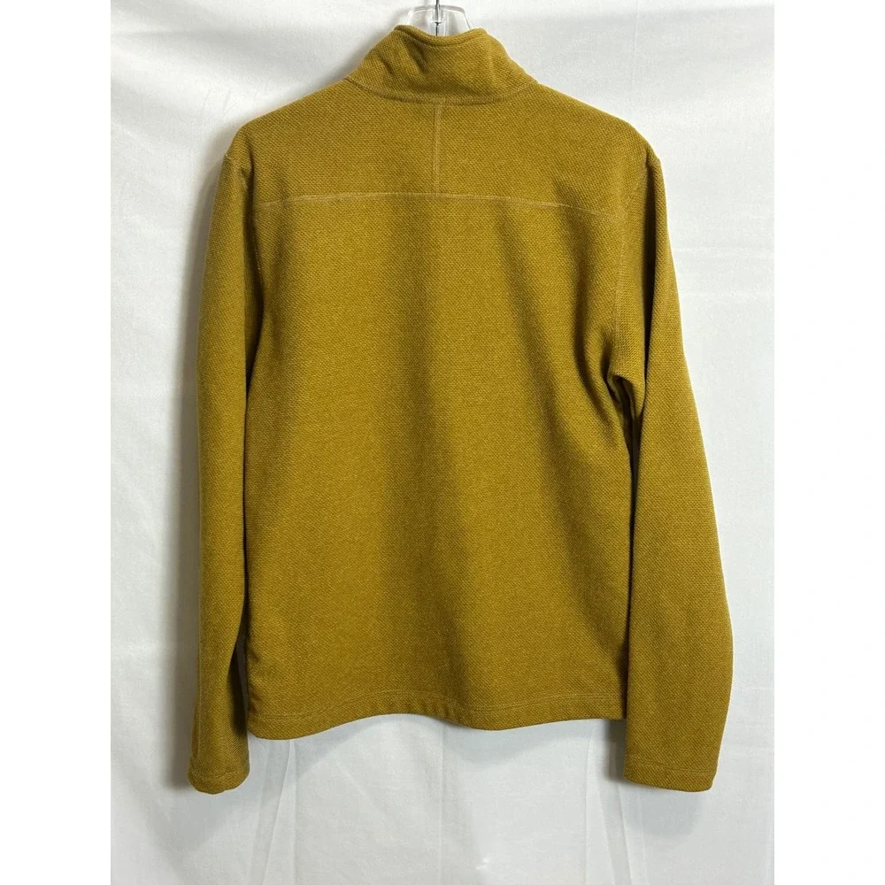 The North Face Mens Echo Rock Quarter Zip Pullover Mustard Yellow Small NF0A3Y6Y