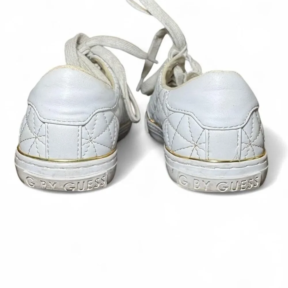 Guess white leather