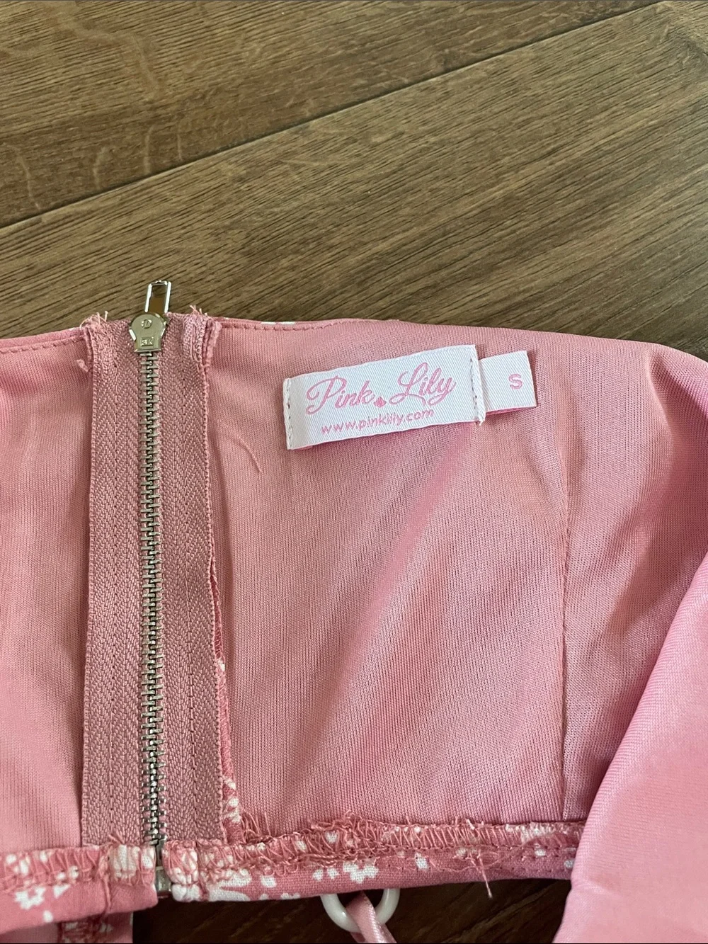 Pink Lily tie skirt pink