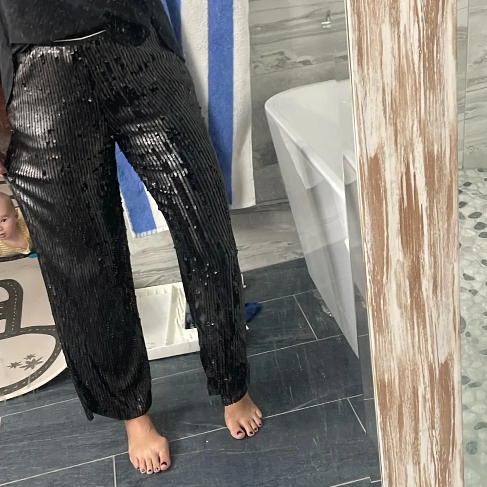 Free People sequin trousers