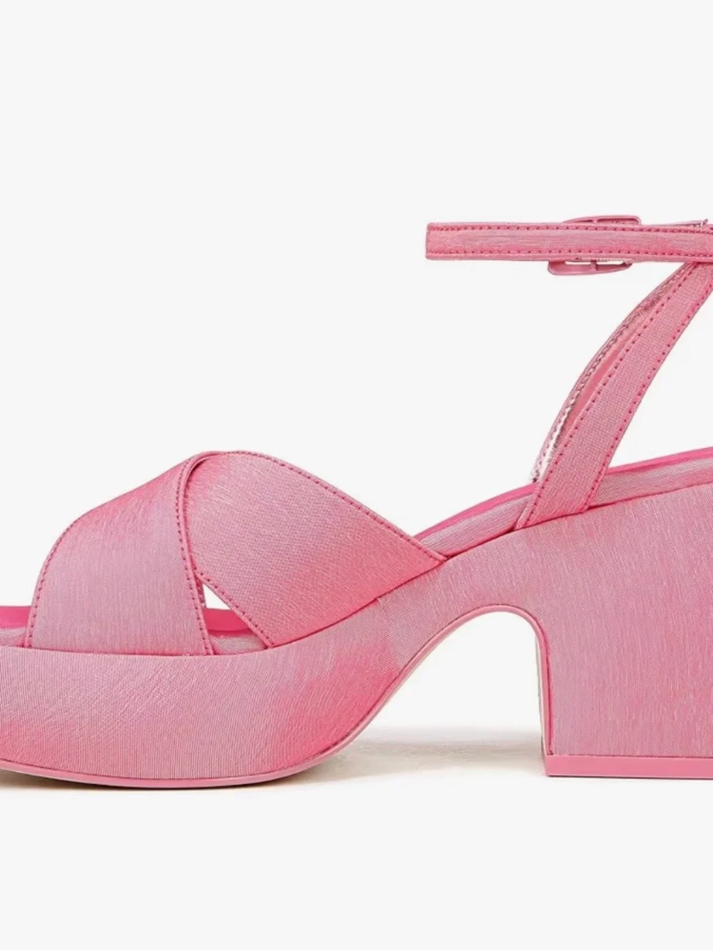 Circus by Sam Edelman Pink Satin Platform Ankle-Strap Sandals