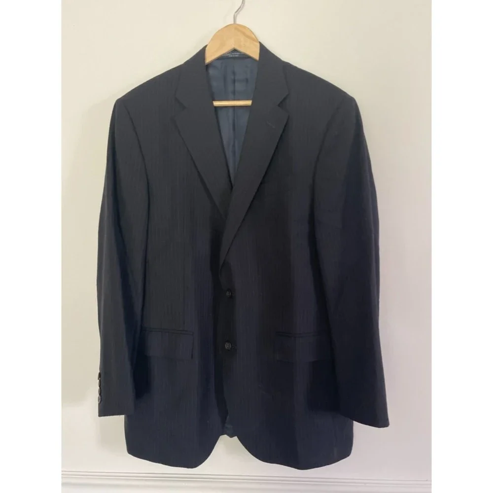 POLO by Ralph Lauren Men's Virgin Wool Extra Fine Striped Blazer 42 6R G84