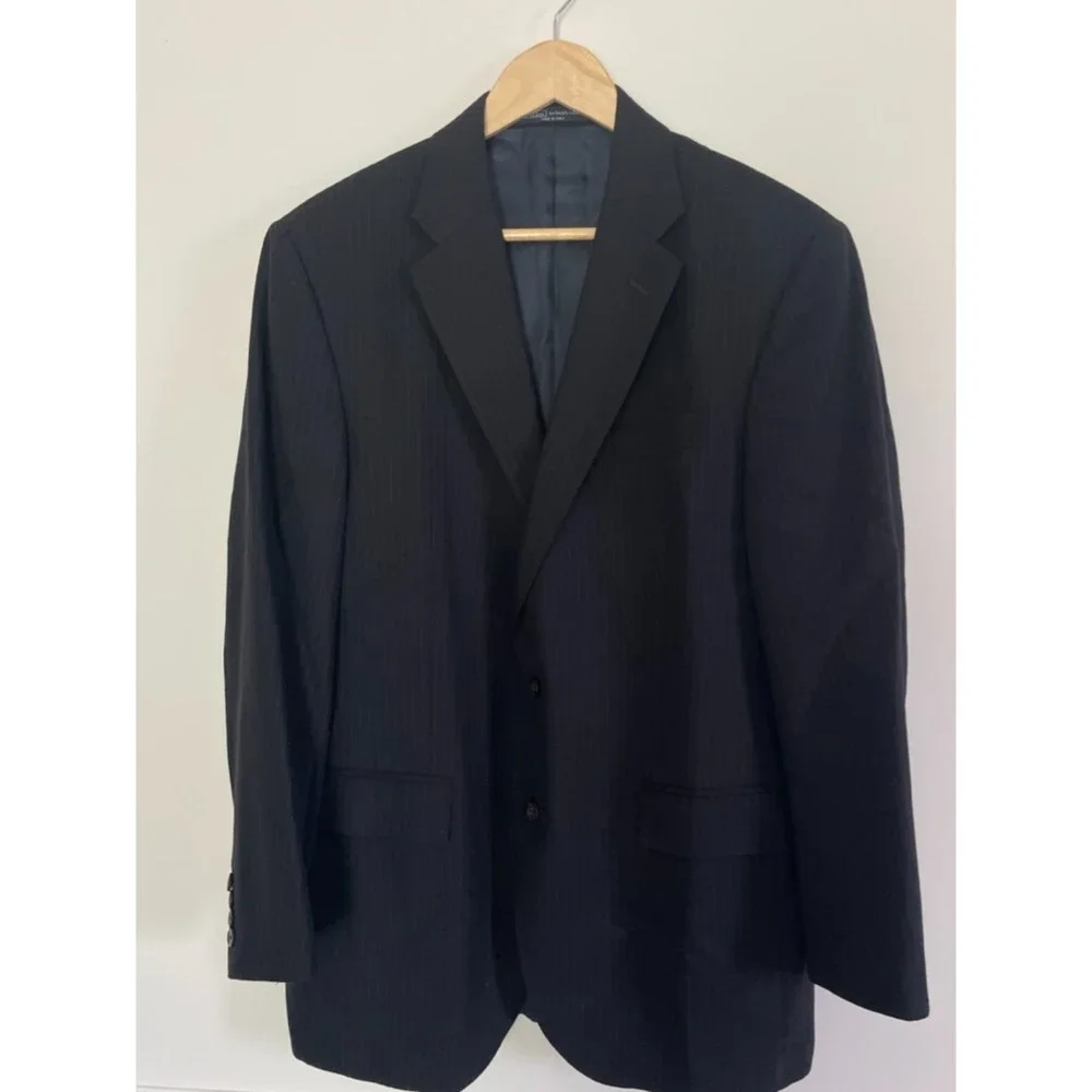 POLO by Ralph Lauren Men's Virgin Wool Extra Fine Striped Blazer 42 6R G84