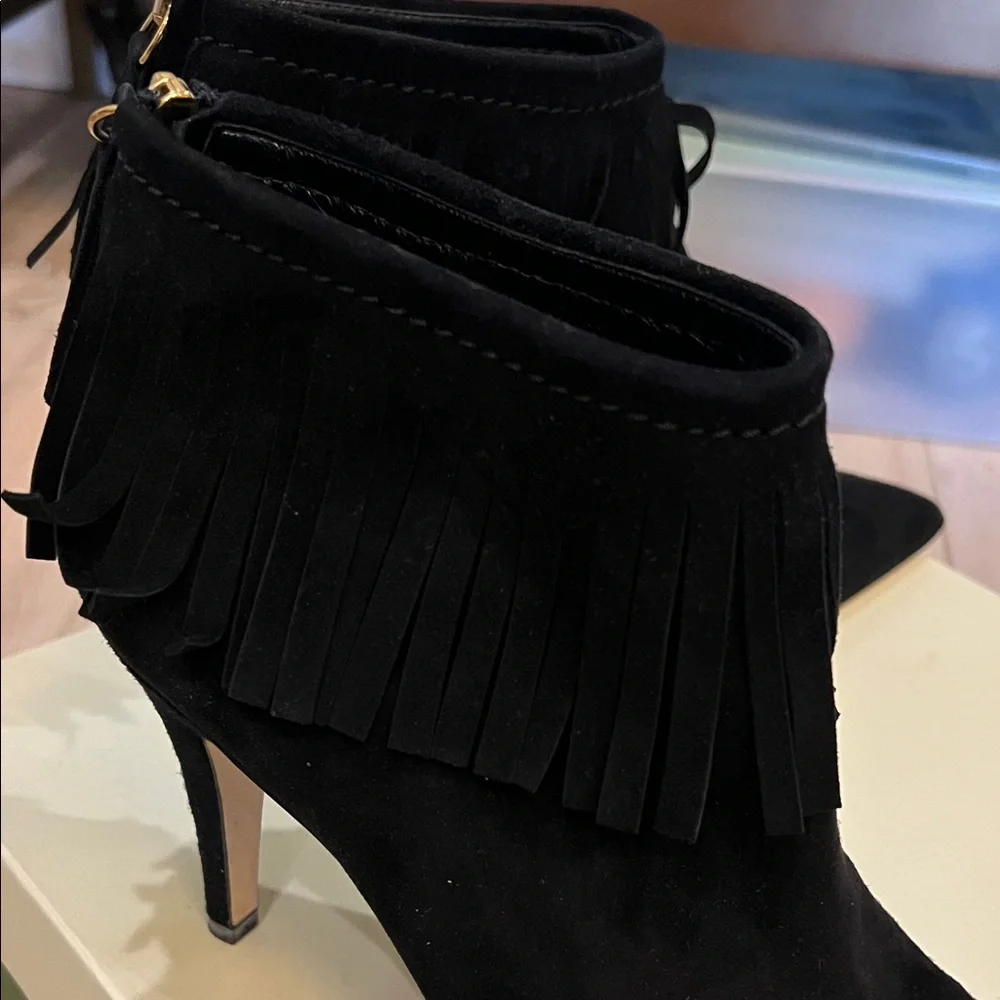 Kate Spade‎ Black Fringe Ankle Booties
