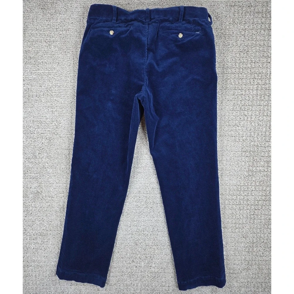 Polo Ralph Lauren Classic Fit Corduroy Pants Mens 34x32 Navy‎ Blue Stretch Chino