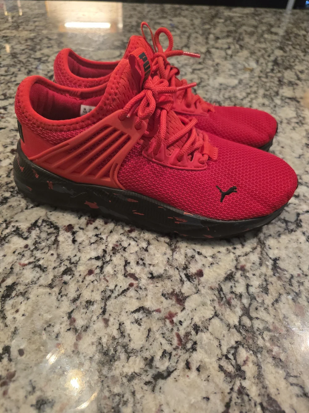 Puma Red Athletic Sneakers Boys Shoes